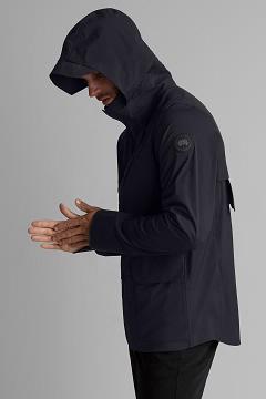 Chamarras Canada Goose Hombre México - Meaford Chubasquero Black Label Azul Marino AD7520381